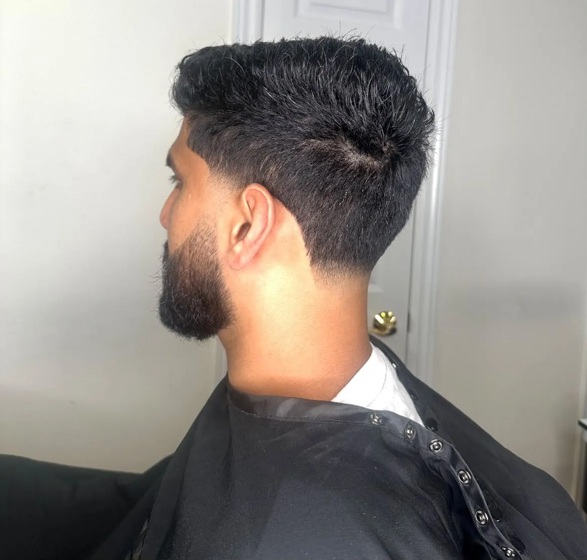 Low Taper Fade & Lineup, cut at Markcutit by Marcel Shabo
